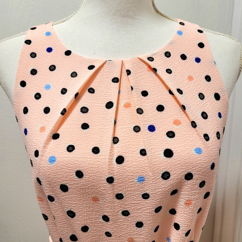Multi-Dot Fit and Flare Flowy Dress